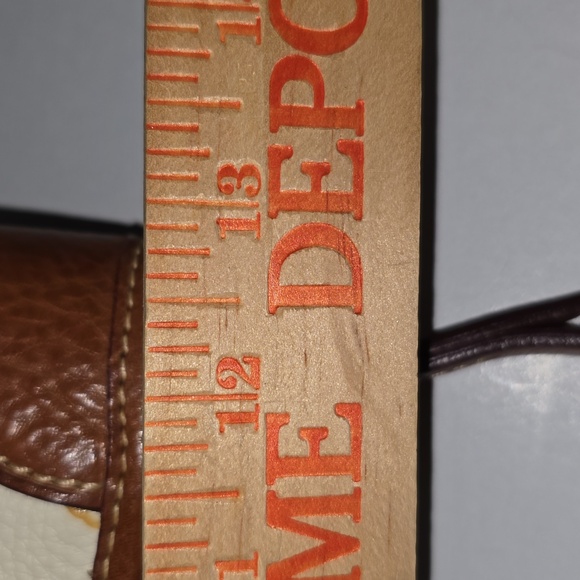 Dooney & Bourke Florentine Vacchetta Leather Double Pockets Tote - Picture 16 of 16